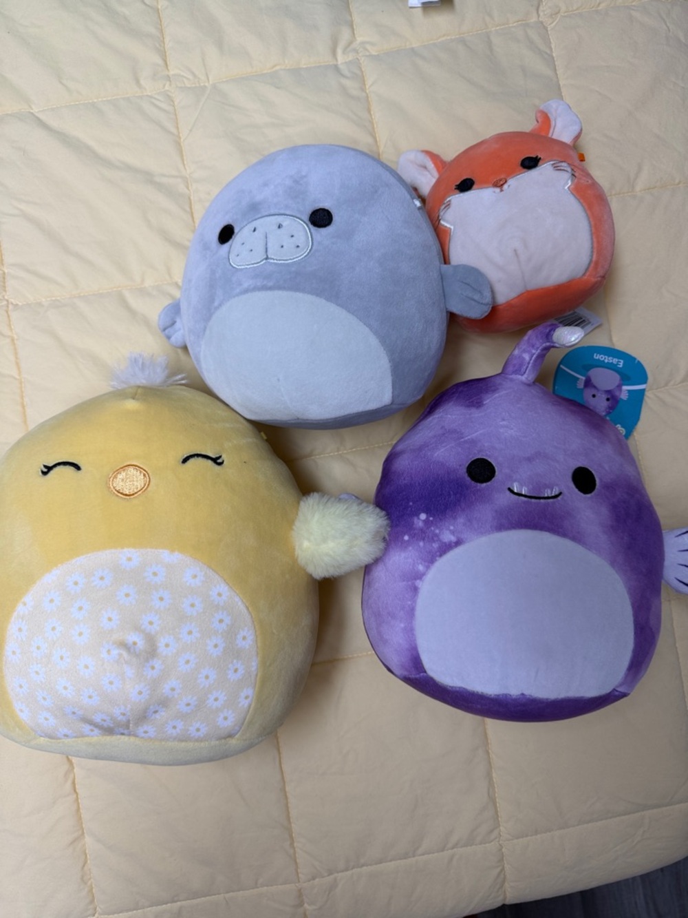 Squishmallows Purple Narwhal Plush with White Belly